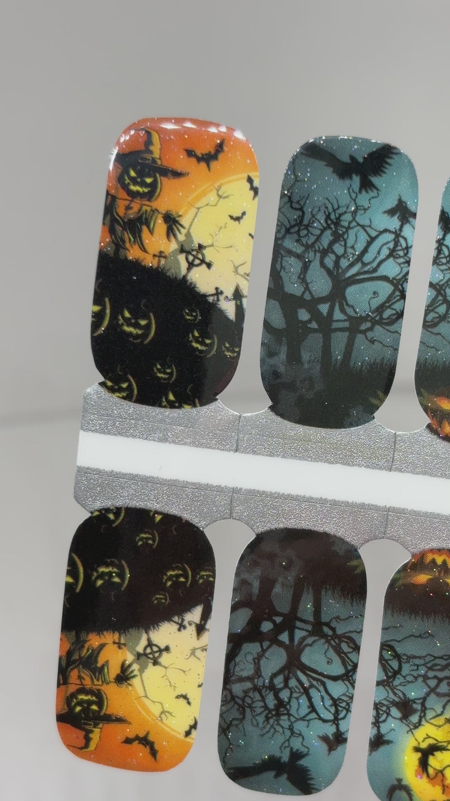 Night of the Dead Nail Wraps (GLITTER ACCENTS)